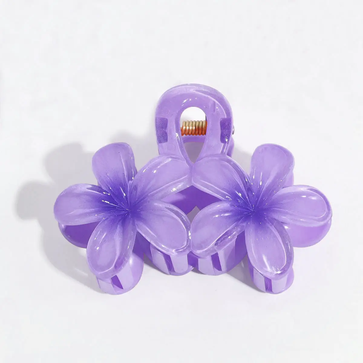 Purple Floral Hair Clips with Crystal Accents - Image 30