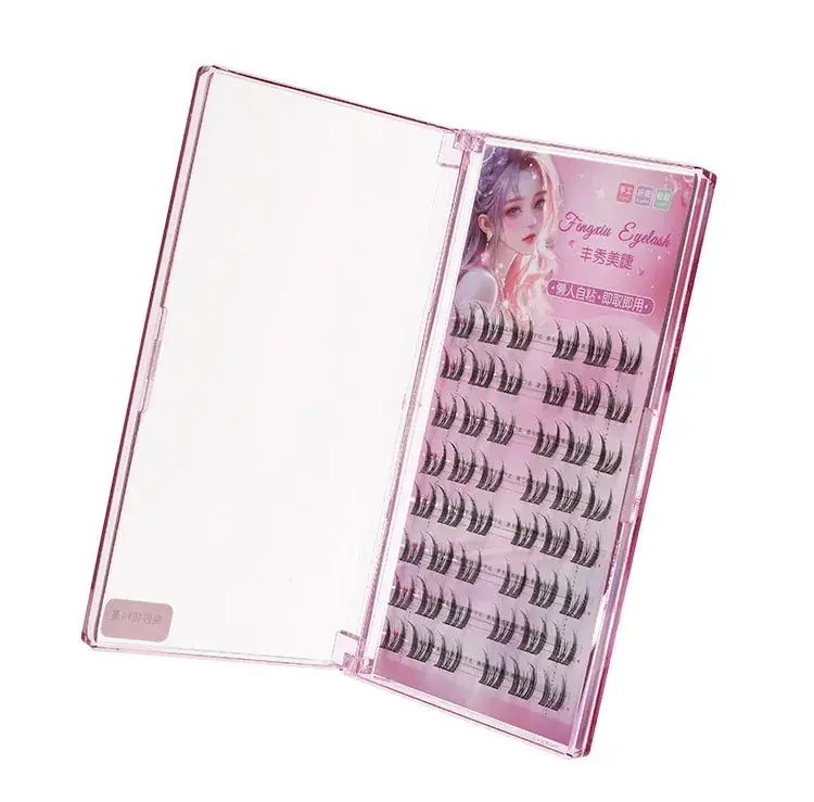 Self-Adhesive False Eyelashes Single Cluster Cat Elf White — feature 14