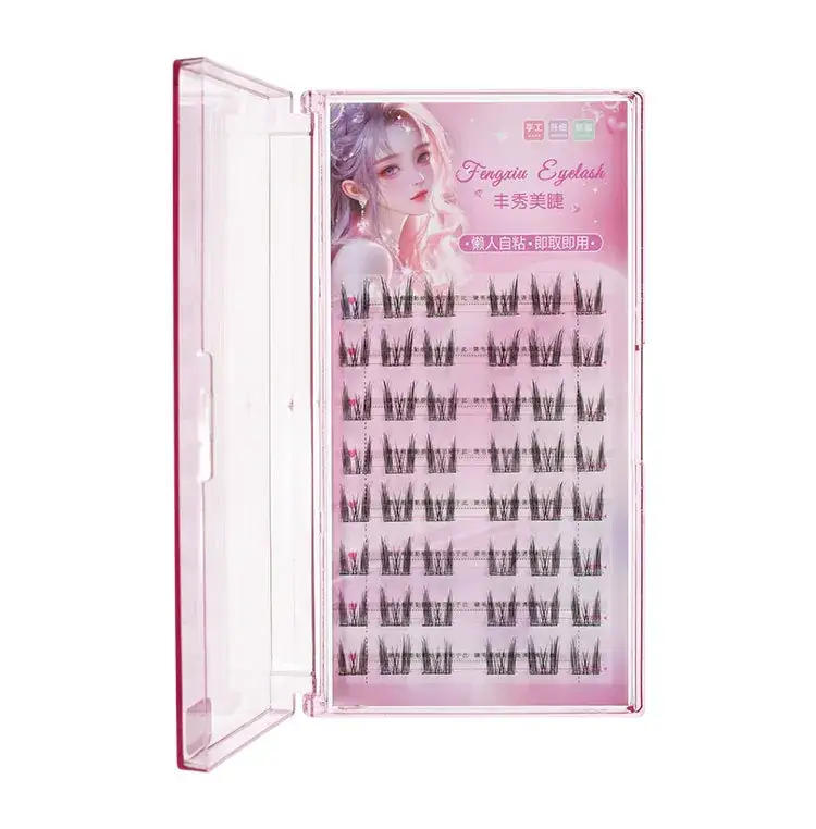 Self-Adhesive False Eyelashes Single Cluster Cat Elf White — feature 15