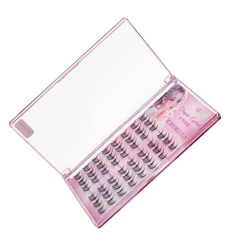Self-Adhesive False Eyelashes Single Cluster Cat Elf White — feature 16