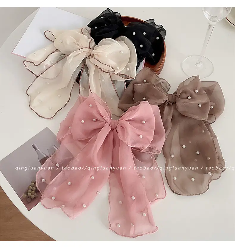 New High-End Oversized Bow Ponytail Clip Headdress — feature 13