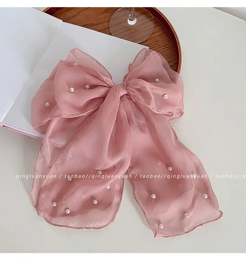 New High-End Oversized Bow Ponytail Clip Headdress — feature 17