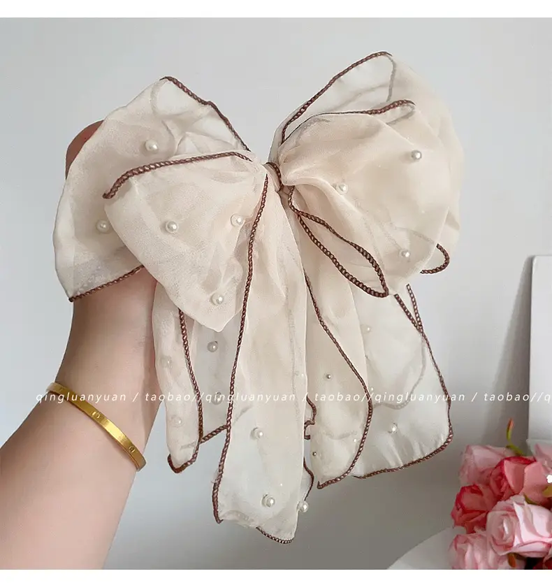 New High-End Oversized Bow Ponytail Clip Headdress — feature 19