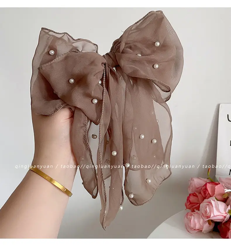 New High-End Oversized Bow Ponytail Clip Headdress — feature 20
