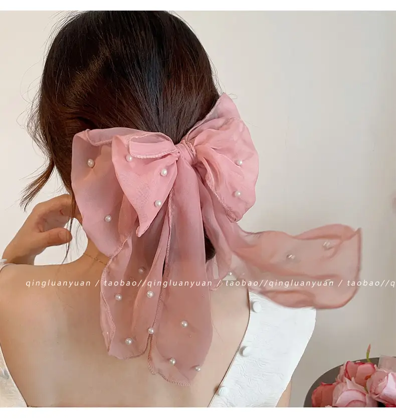 New High-End Oversized Bow Ponytail Clip Headdress — feature 8