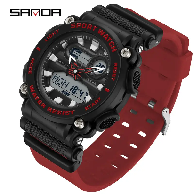 Sanda Youth White Digital Sport Watch with Light & Reset - Image 10