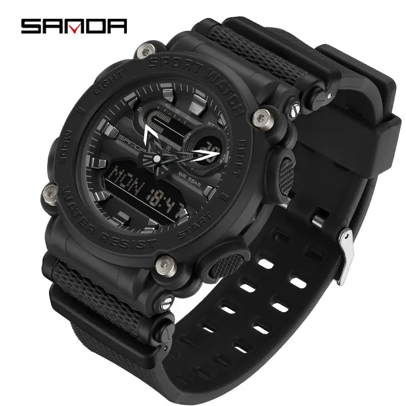 Sanda Youth White Digital Sport Watch with Light & Reset - Image 13