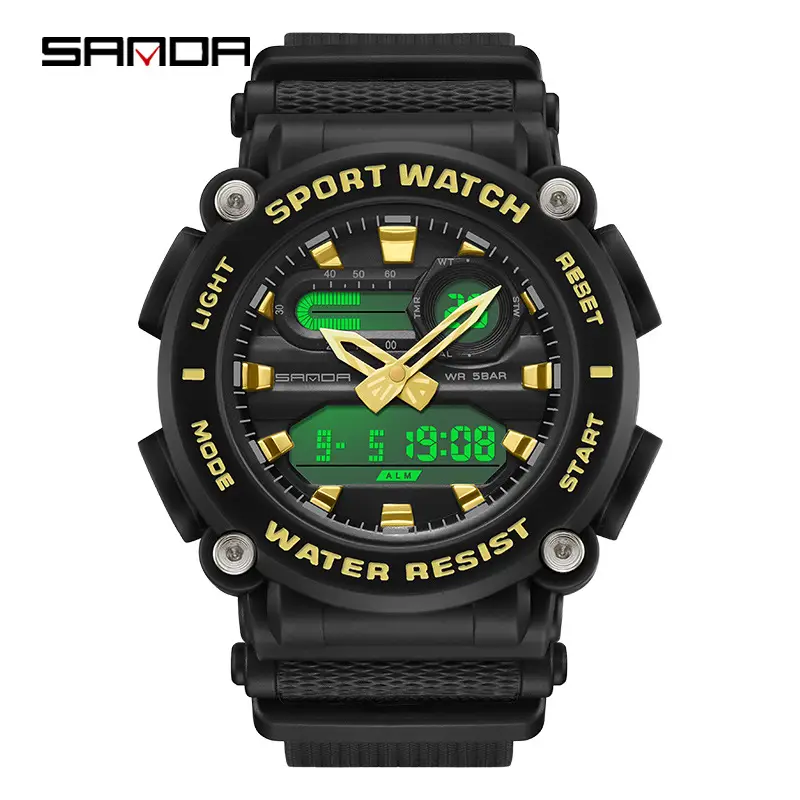 Sanda Youth White Digital Sport Watch with Light & Reset - Image 4