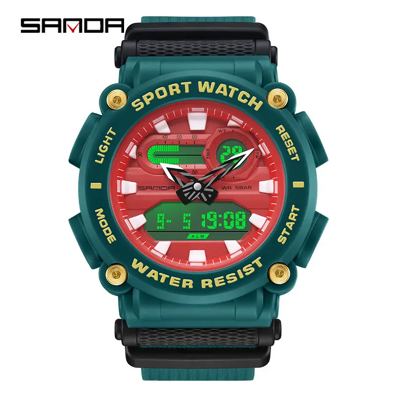 Sanda Youth White Digital Sport Watch with Light & Reset - Image 6