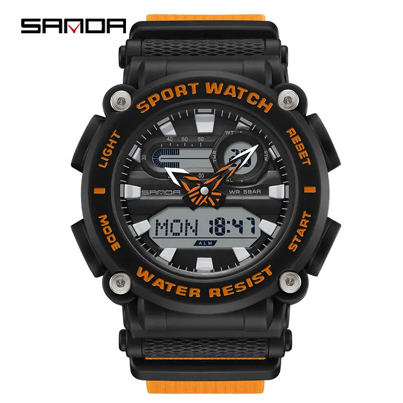 Sanda Youth White Digital Sport Watch with Light & Reset - Image 7
