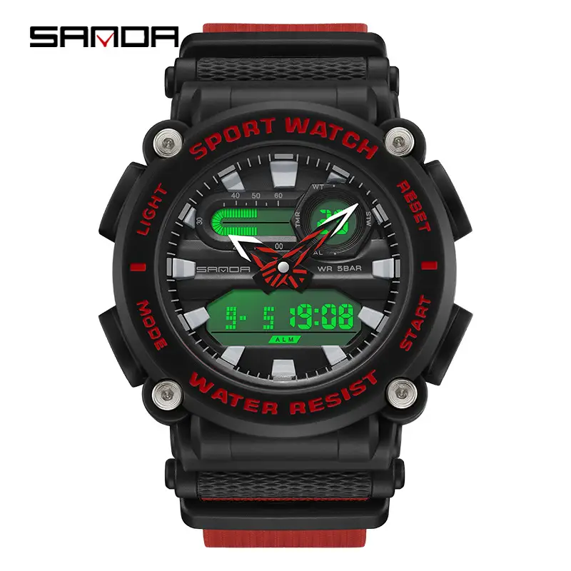 Sanda Youth White Digital Sport Watch with Light & Reset - Image 8