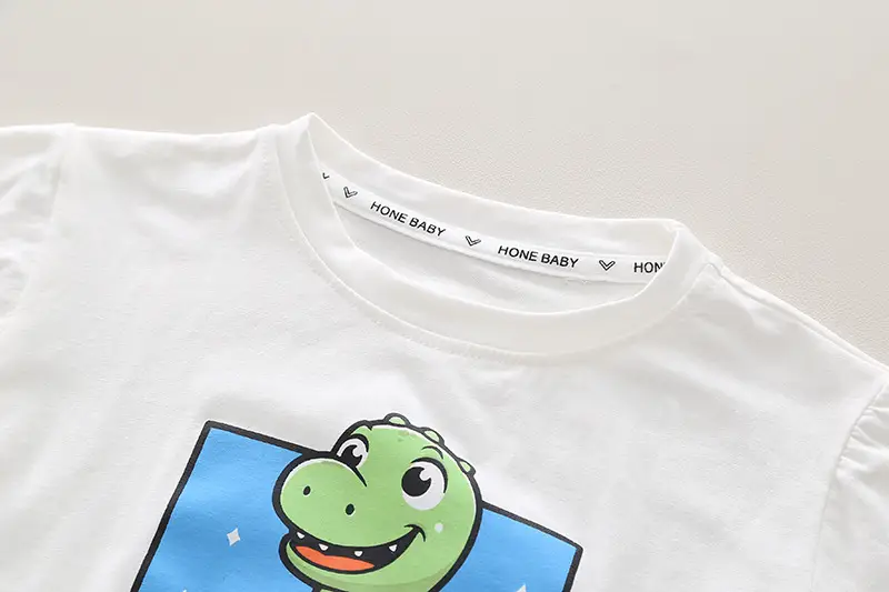 Children Cotton T-Shirt Shorts Set Green Summer Boys — feature 6