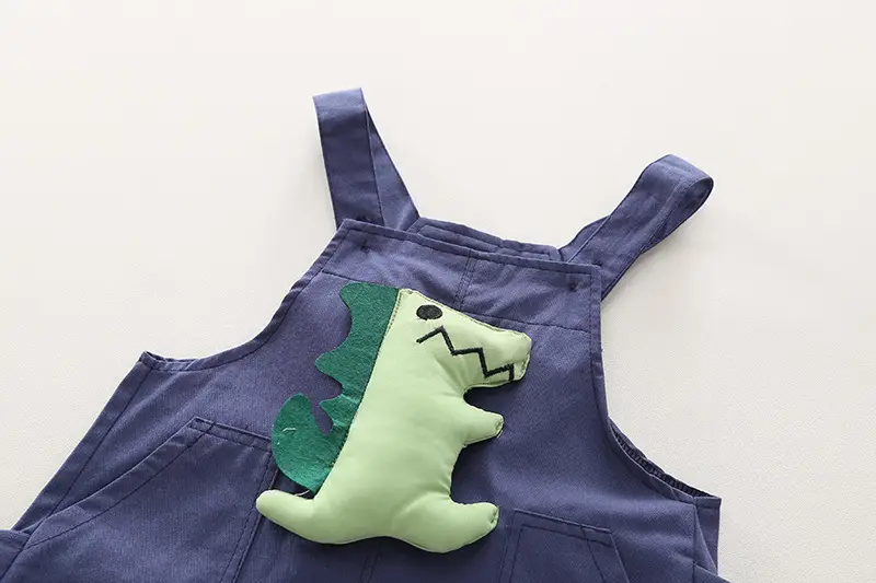 Baby Overlooked Design Cotton T-Shirt Shorts Set Blue — feature 10