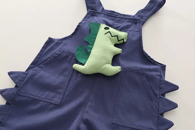 Baby Overlooked Design Cotton T-Shirt Shorts Set Blue — feature 11