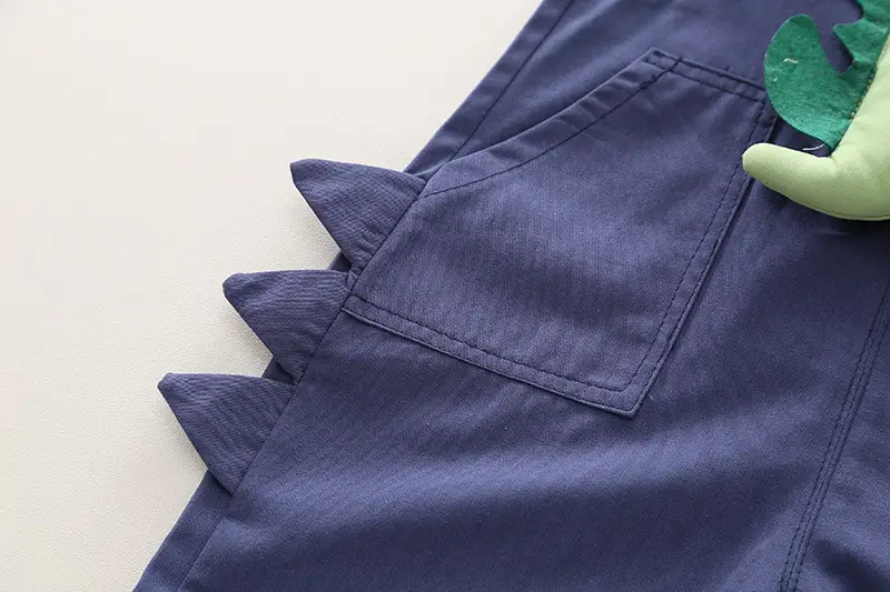 Baby Overlooked Design Cotton T-Shirt Shorts Set Blue — feature 12