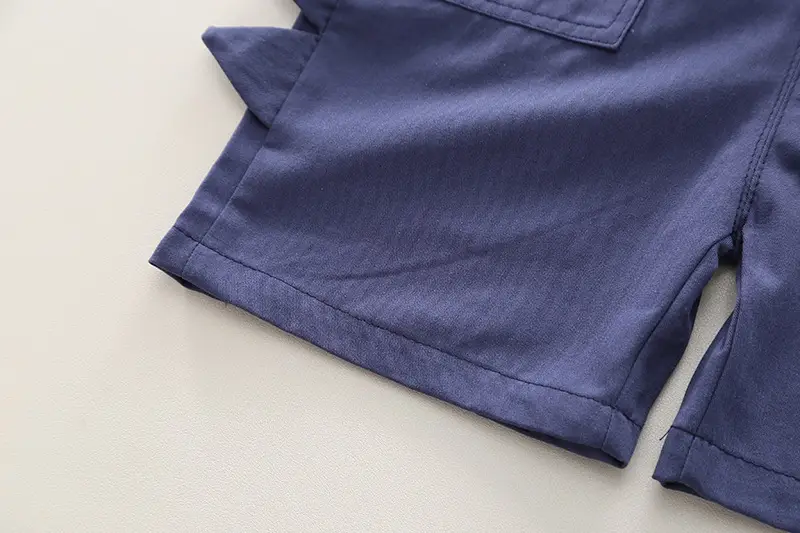 Baby Overlooked Design Cotton T-Shirt Shorts Set Blue — feature 13