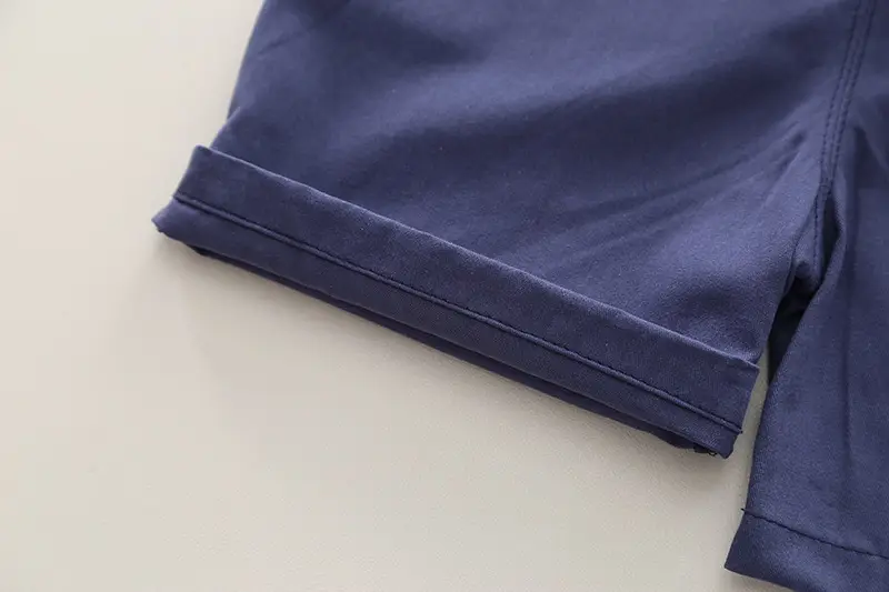 Baby Overlooked Design Cotton T-Shirt Shorts Set Blue — feature 15