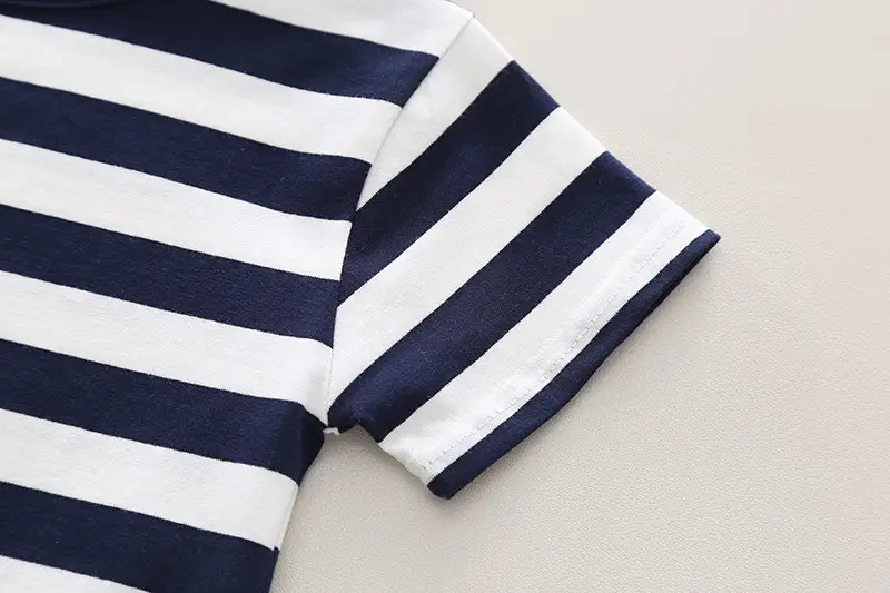 Baby Overlooked Design Cotton T-Shirt Shorts Set Blue — feature 6