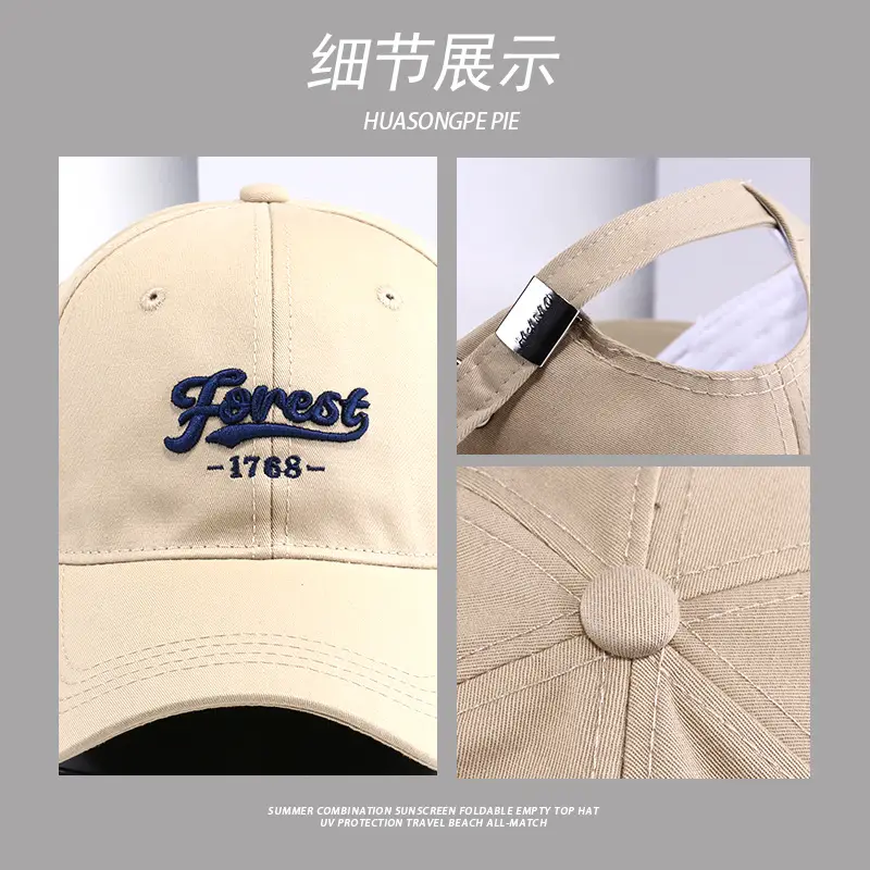 Men 3D Lettered Big Head Baseball Cap Sun Proof
