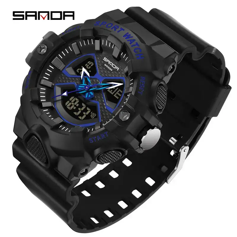 Sanda Waterproof Sports Watches Multi-Function Digital Clock - Image 11