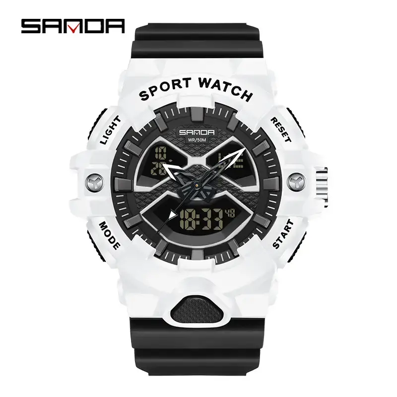 Sanda Waterproof Sports Watches Multi-Function Digital Clock - Image 3