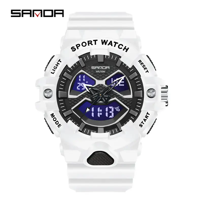Sanda Waterproof Sports Watches Multi-Function Digital Clock - Image 4