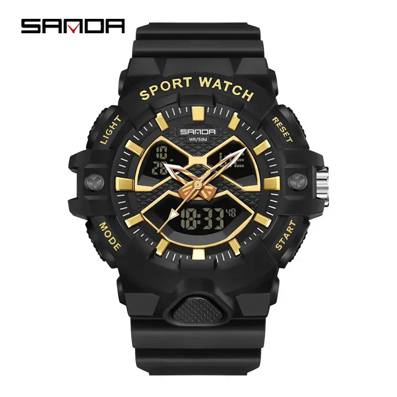 Sanda Waterproof Sports Watches Multi-Function Digital Clock - Image 5