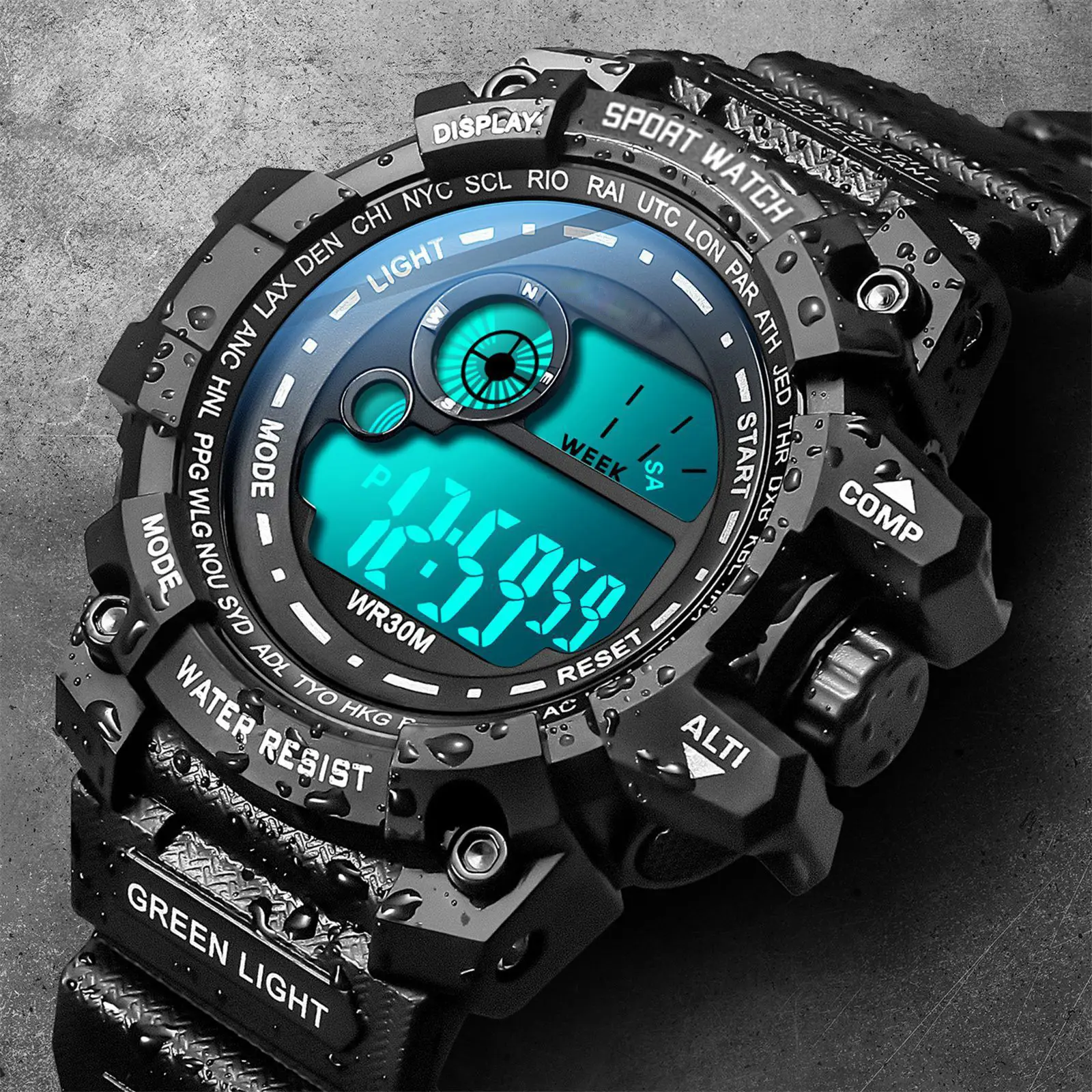 Waterproof Korean Style Sports Boy Digital Watch - Image 6