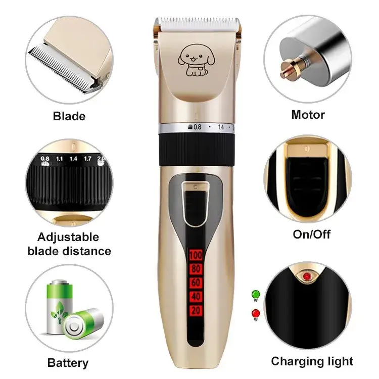 Pet Electric Hair Clipper with 6 Blades & USB Charging - Image 15