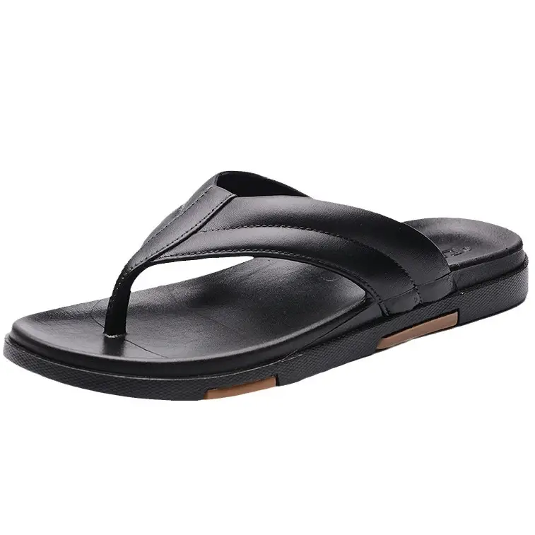 Men's Black Slip-On Thermal Flip Flops Summer