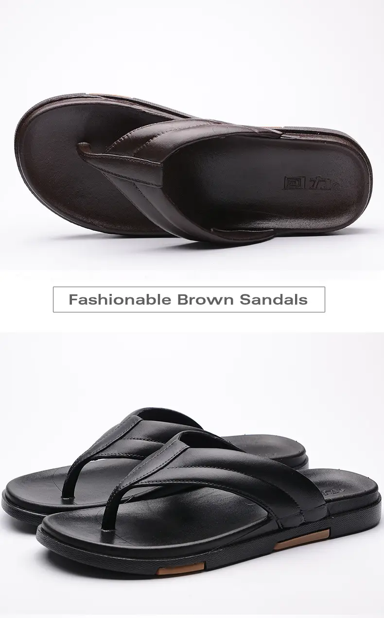 Men's Black Slip-On Thermal Flip Flops Summer — feature 17