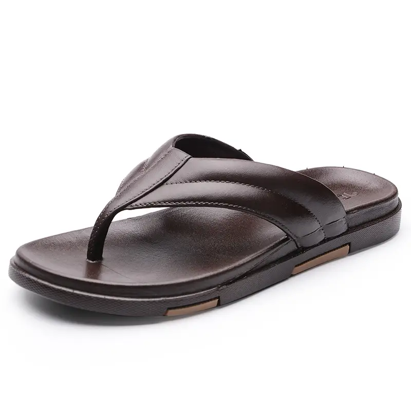 Men's Black Slip-On Thermal Flip Flops Summer