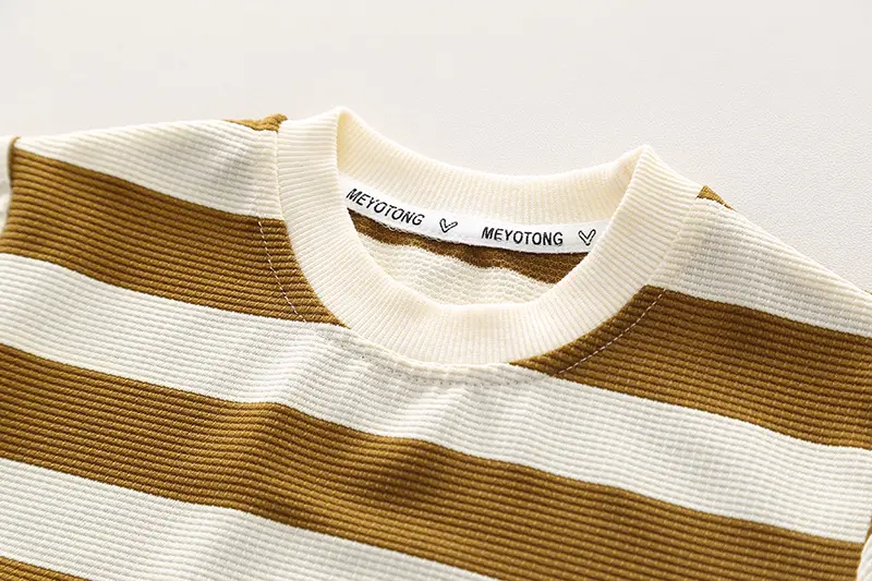 2024 Boys Summer Striped T-Shirt & Denim Shorts Set — feature 4