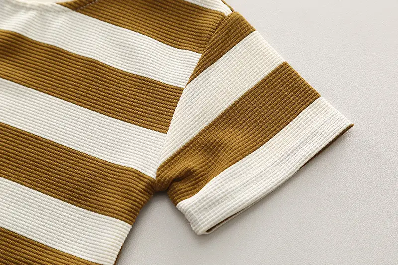 2024 Boys Summer Striped T-Shirt & Denim Shorts Set — feature 5