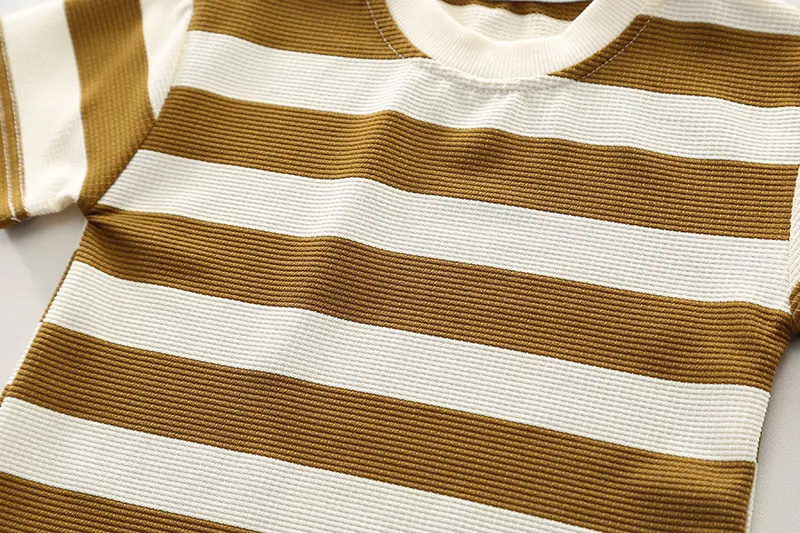 2024 Boys Summer Striped T-Shirt & Denim Shorts Set — feature 6