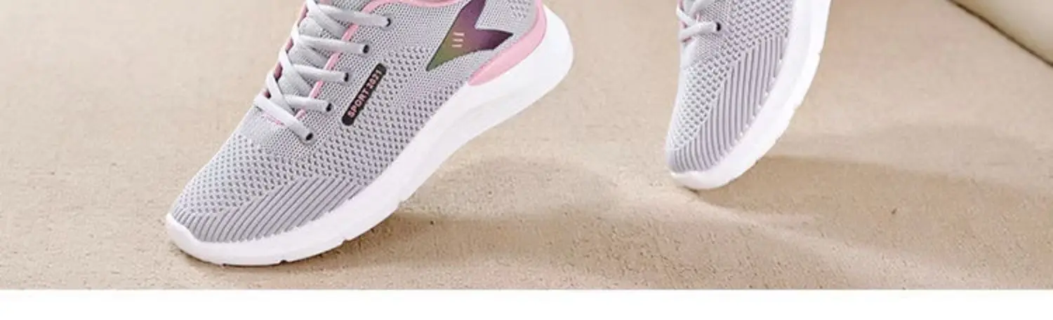 Women's 2025 Pink & Grey Running Shoes Lightweight Soft Sole — feature 20