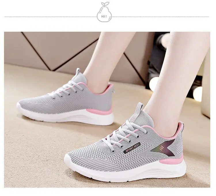 Women's 2025 Pink & Grey Running Shoes Lightweight Soft Sole — feature 23