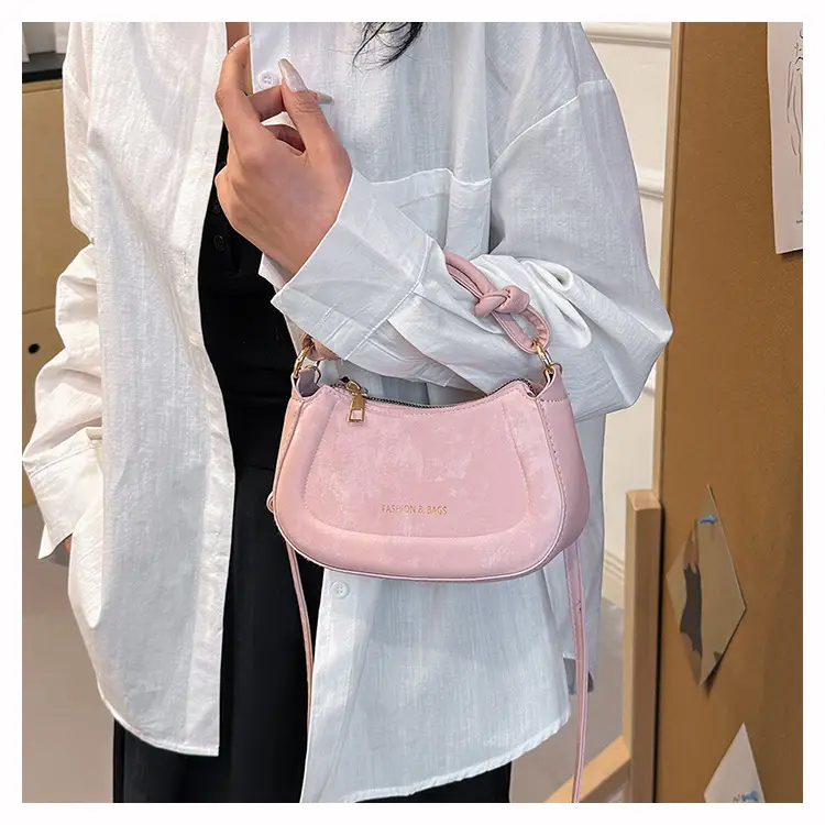 Black Women's Saddle Shoulder Bag with Cute Charm — feature 19