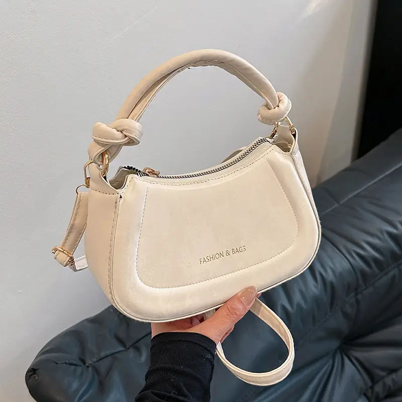Black Women's Saddle Shoulder Bag with Cute Charm - Image 2