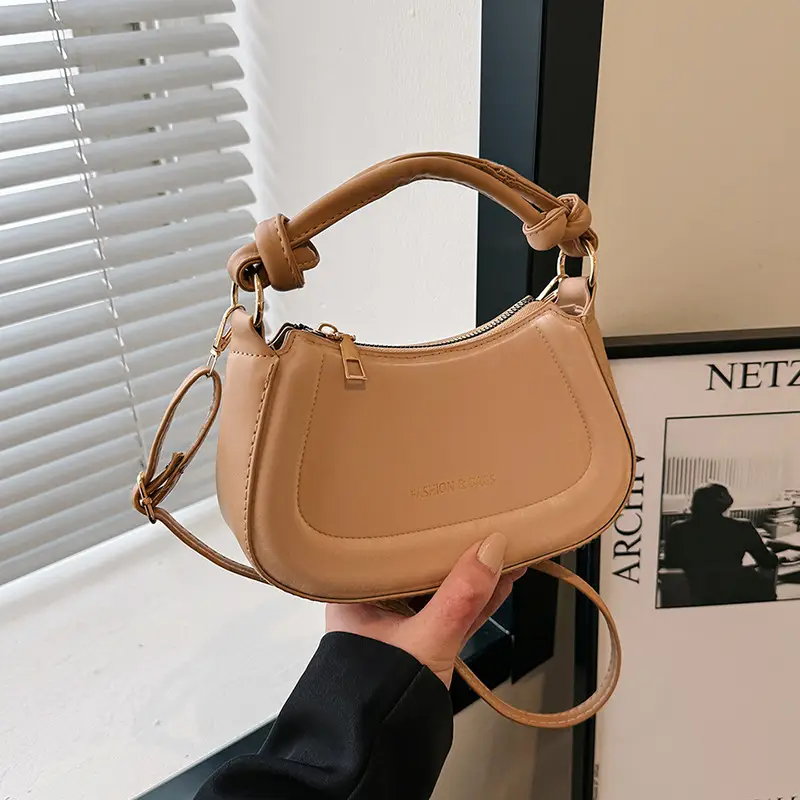 Black Women's Saddle Shoulder Bag with Cute Charm - Image 4