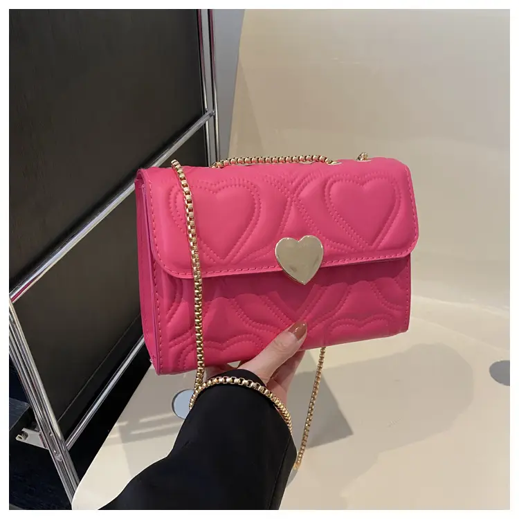 Women's Black Heart Embroidery Shoulder Crossbody Bag — feature 33