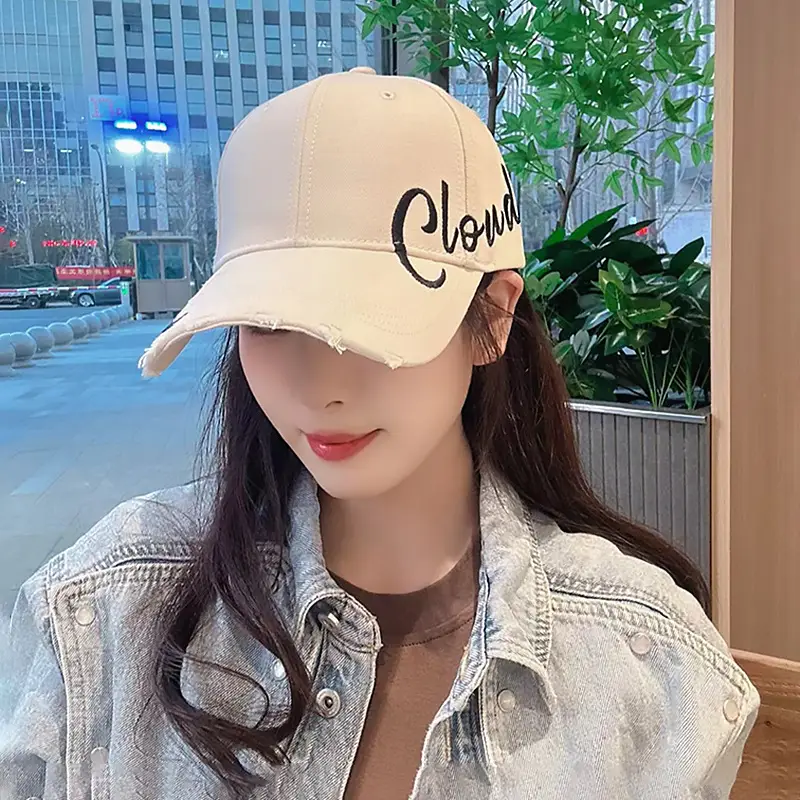 Beige Crewn't Embroidered Baseball Cap Women Men Summer - Image 2