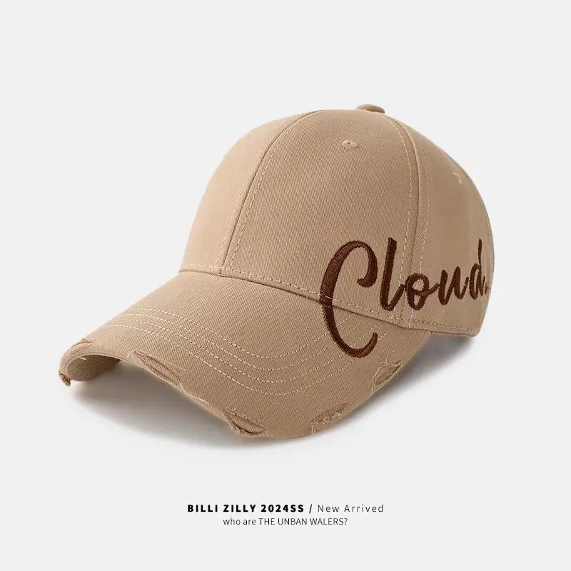 Beige Crewn't Embroidered Baseball Cap Women Men Summer - Image 3