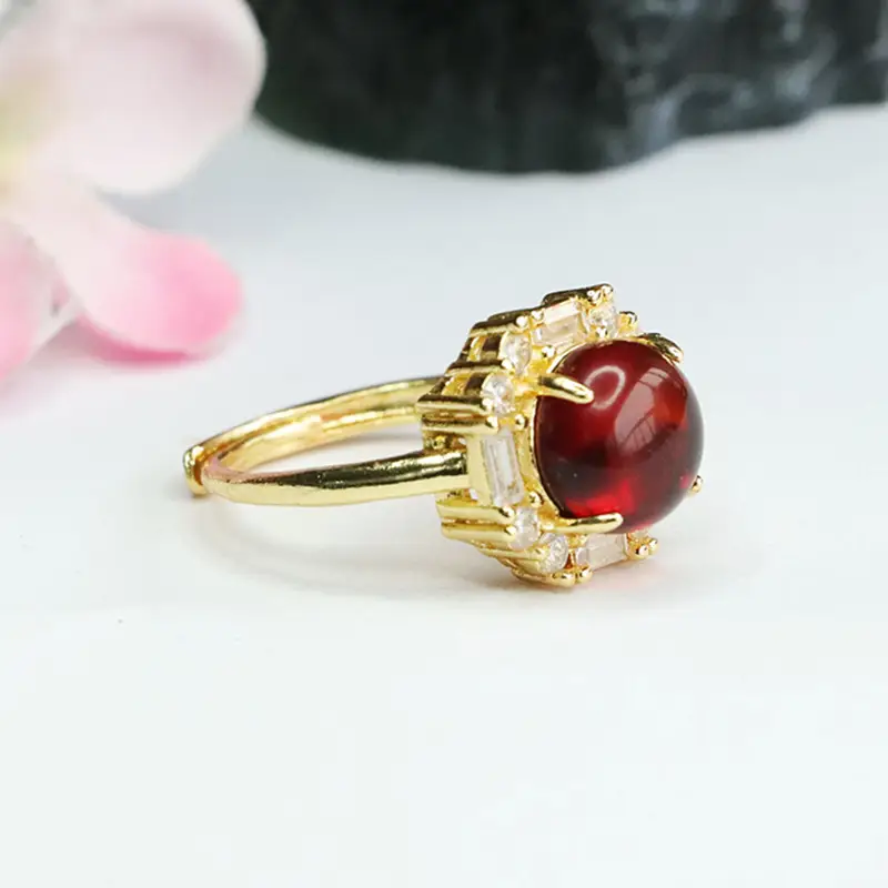 Guan Yu Natural Amber Ring Vintage Style Women's — feature 10