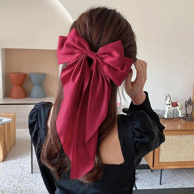 Black Bow Hairpin Clip for Women - Image 9