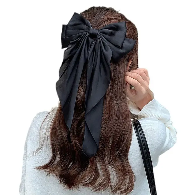 Black Bow Hairpin Clip for Women - Image 10