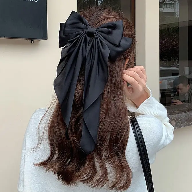 Black Bow Hairpin Clip for Women — feature 11