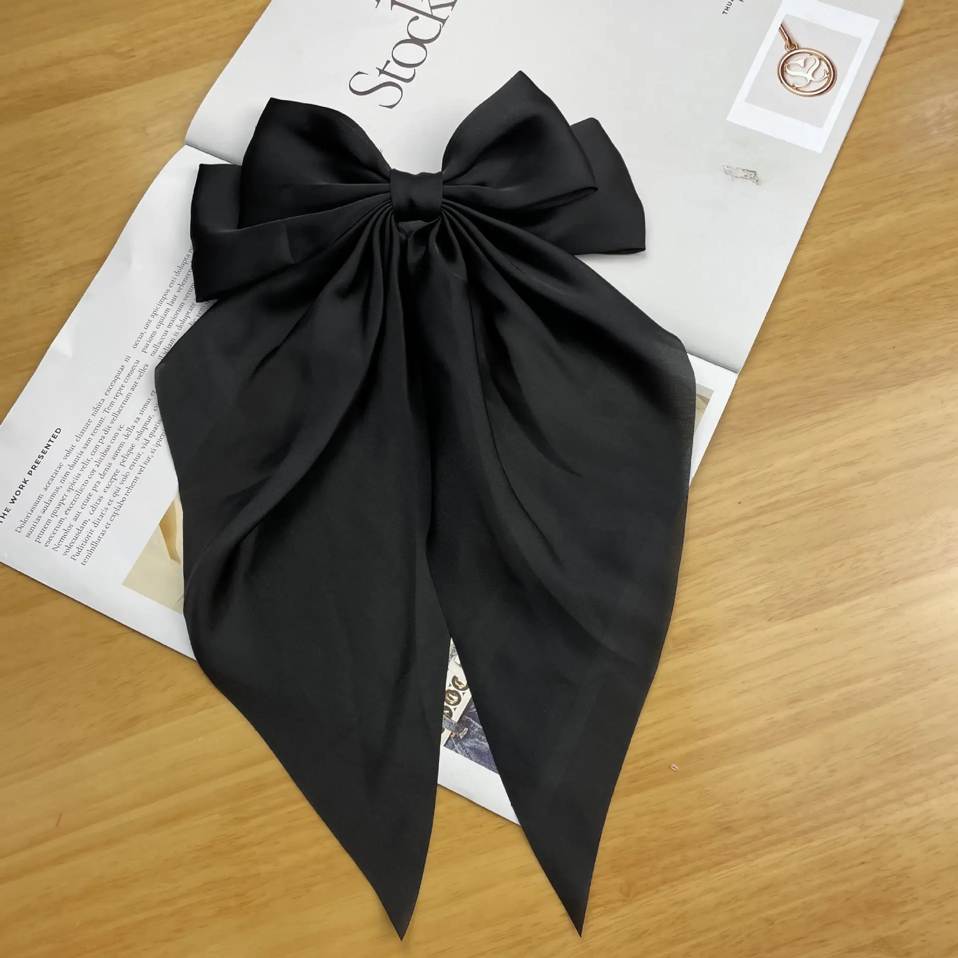 Black Bow Hairpin Clip for Women — feature 22