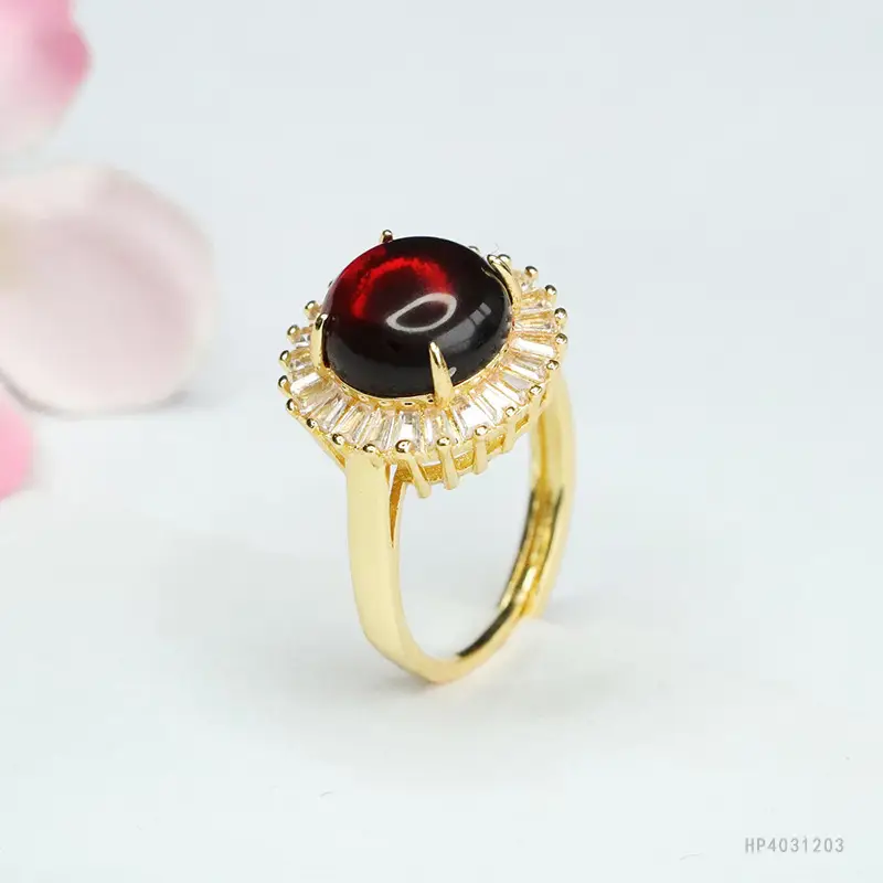 Guan Yu Natural Amber Ring Blood Amber Ring Female National Trend Jewelry — feature 7