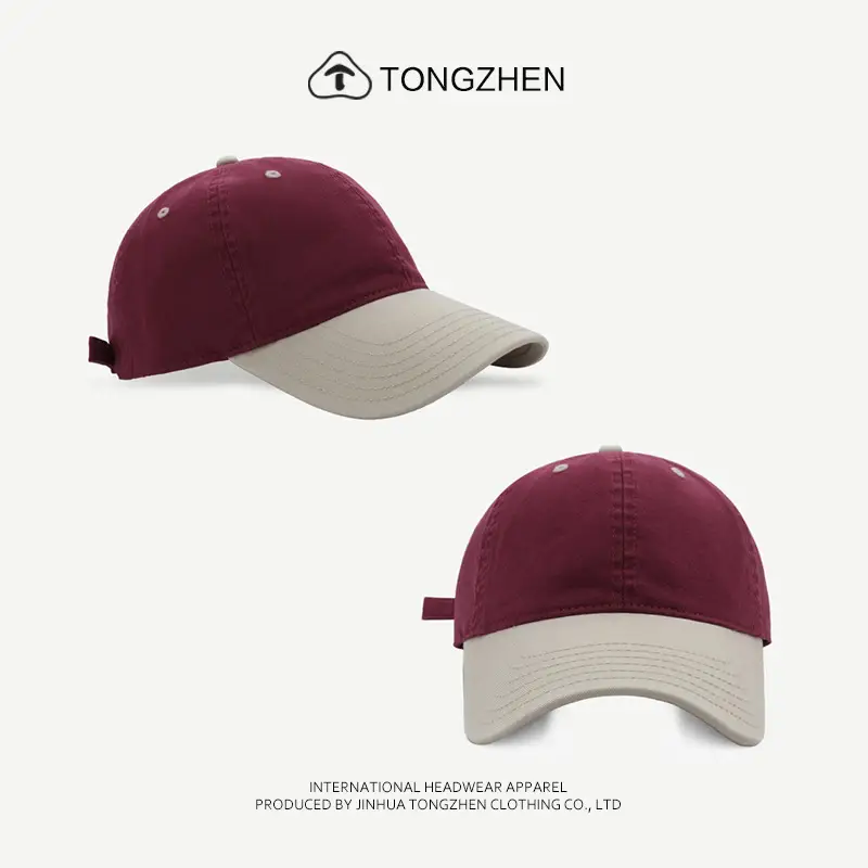 Men's Blue Maroon Peaked Baseball Cap - Image 13